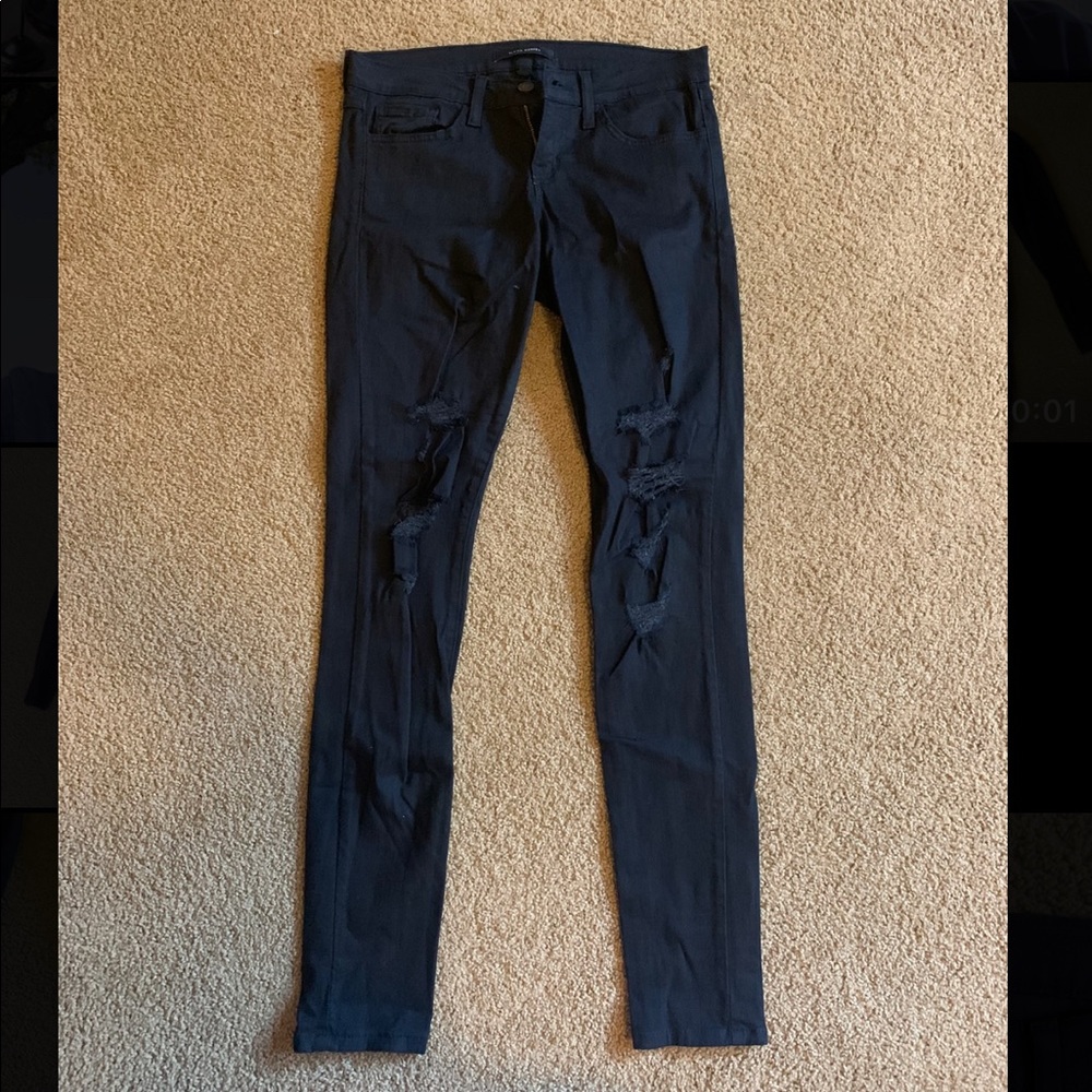 Black Flying Monkey destructed skinny jeans